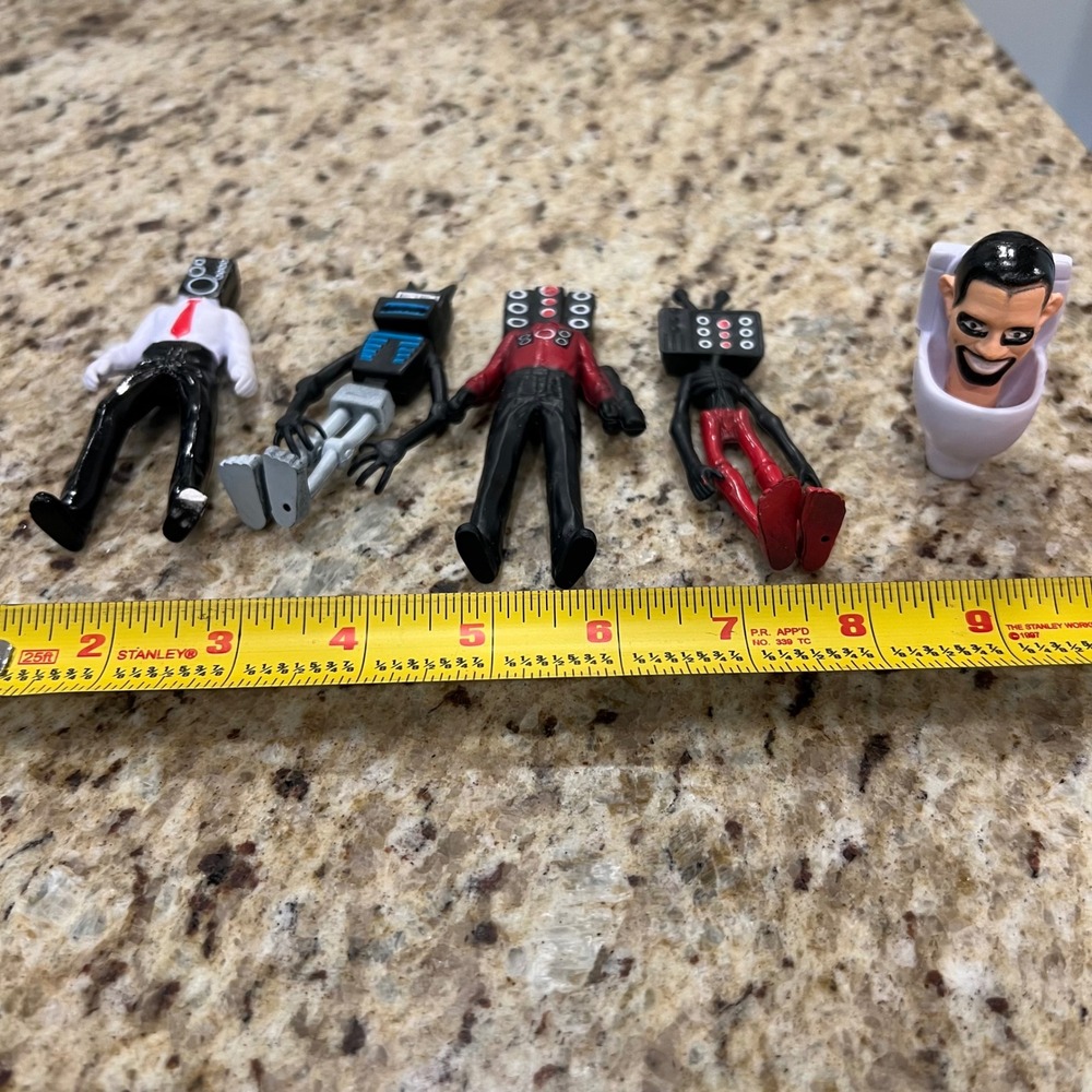 Skibidi Toilet Action Figure Lot 5pc Speaker Man TV Man Titan Meme Toys